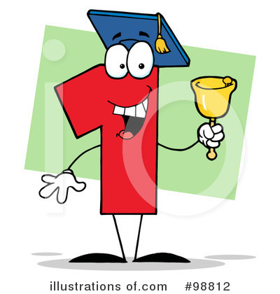 Royalty-Free (RF) Number One Clipart Illustration by Hit Toon - Stock Sample #98812