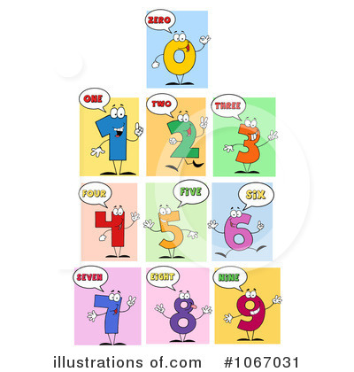 Royalty-Free (RF) Numbers Clipart Illustration by Hit Toon - Stock Sample #1067031