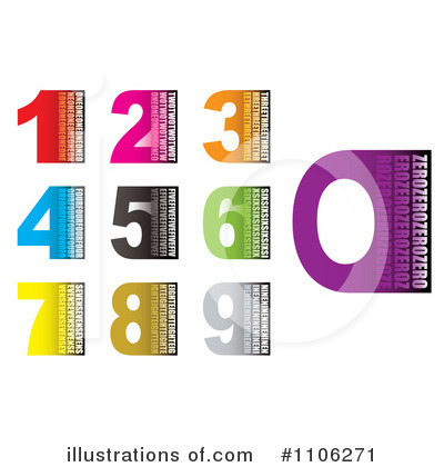 Royalty-Free (RF) Numbers Clipart Illustration by michaeltravers - Stock Sample #1106271