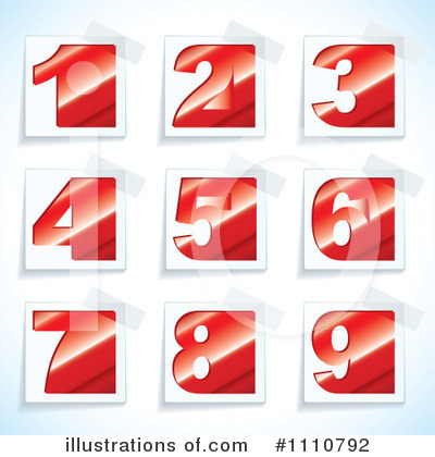 Royalty-Free (RF) Numbers Clipart Illustration by michaeltravers - Stock Sample #1110792