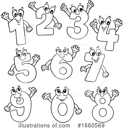 Royalty-Free (RF) Numbers Clipart Illustration by visekart - Stock Sample #1660569