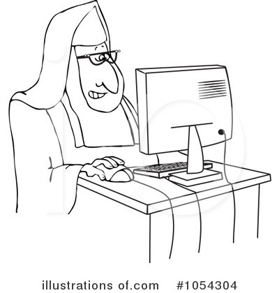 Royalty-Free (RF) Nun Clipart Illustration by djart - Stock Sample #1054304