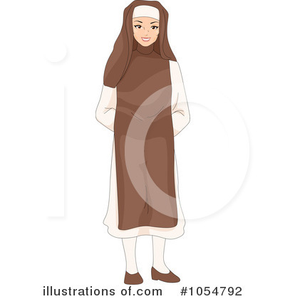 Royalty-Free (RF) Nun Clipart Illustration by BNP Design Studio - Stock Sample #1054792