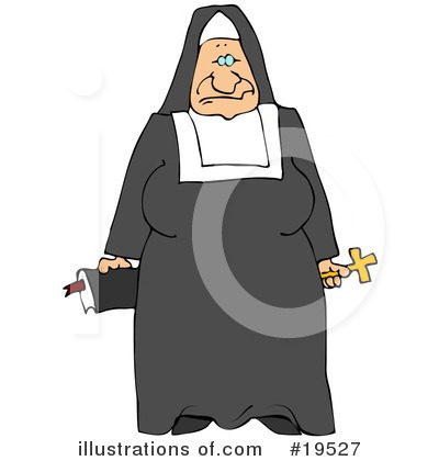 Royalty-Free (RF) Nun Clipart Illustration by djart - Stock Sample #19527