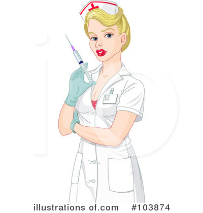 Royalty-Free (RF) Nurse Clipart Illustration by Pushkin - Stock Sample #103874