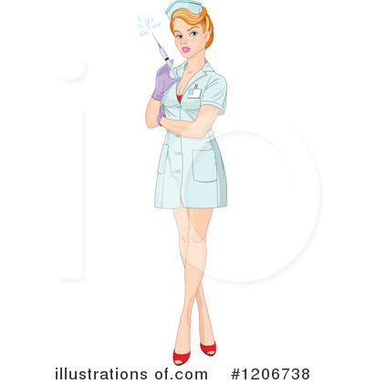 Royalty-Free (RF) Nurse Clipart Illustration by Pushkin - Stock Sample #1206738