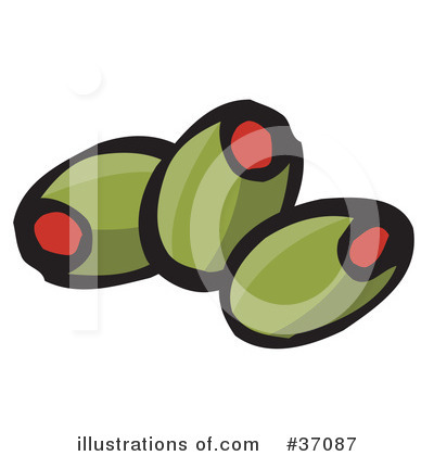 Green Olives Clipart #37087 by Dennis Holmes Designs