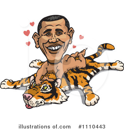 Royalty-Free (RF) Obama Clipart Illustration by Dennis Holmes Designs - Stock Sample #1110443