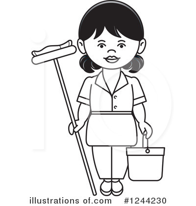 Mopping Clipart #1244230 by Lal Perera