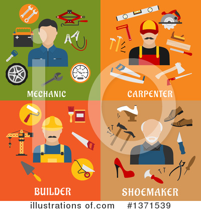 Carpenter Clipart #1371539 by Vector Tradition SM