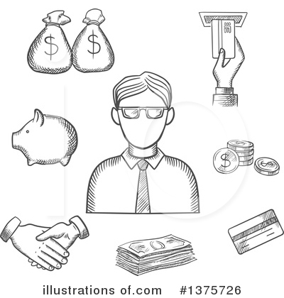 Bank Clipart #1375726 by Vector Tradition SM