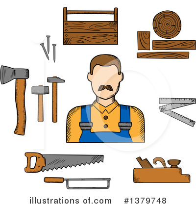 Carpenter Clipart #1379748 by Vector Tradition SM