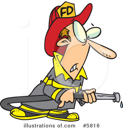 Fire Fighter Clipart #5816 by toonaday