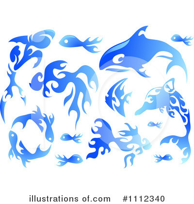 Royalty-Free (RF) Ocean Life Clipart Illustration by BNP Design Studio - Stock Sample #1112340