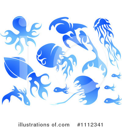 Royalty-Free (RF) Ocean Life Clipart Illustration by BNP Design Studio - Stock Sample #1112341