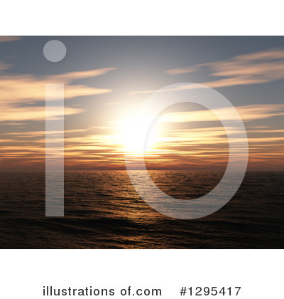 Royalty-Free (RF) Ocean Sunset Clipart Illustration by KJ Pargeter - Stock Sample #1295417