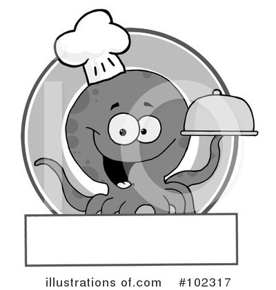 Royalty-Free (RF) Octopus Clipart Illustration by Hit Toon - Stock Sample #102317