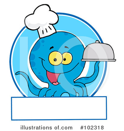 Royalty-Free (RF) Octopus Clipart Illustration by Hit Toon - Stock Sample #102318