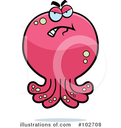 Royalty-Free (RF) Octopus Clipart Illustration by Cory Thoman - Stock Sample #102708