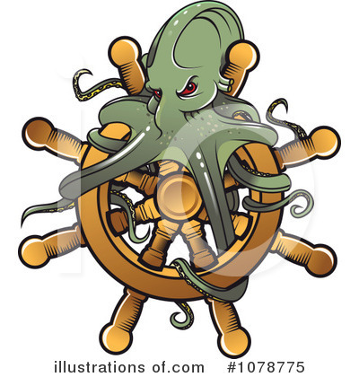 Royalty-Free (RF) Octopus Clipart Illustration by Vector Tradition SM - Stock Sample #1078775