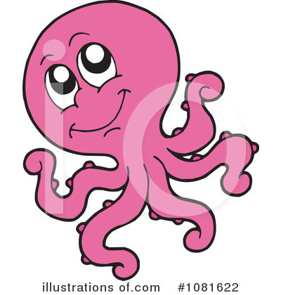 Royalty-Free (RF) Octopus Clipart Illustration by visekart - Stock Sample #1081622