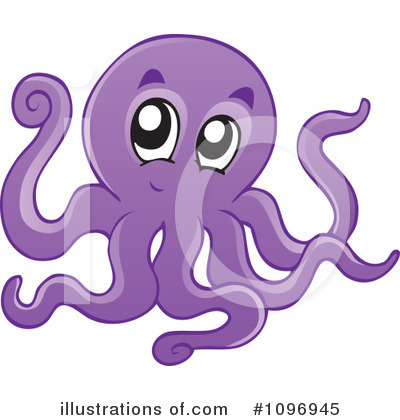 Royalty-Free (RF) Octopus Clipart Illustration by visekart - Stock Sample #1096945