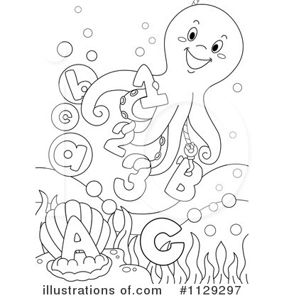 Royalty-Free (RF) Octopus Clipart Illustration by BNP Design Studio - Stock Sample #1129297