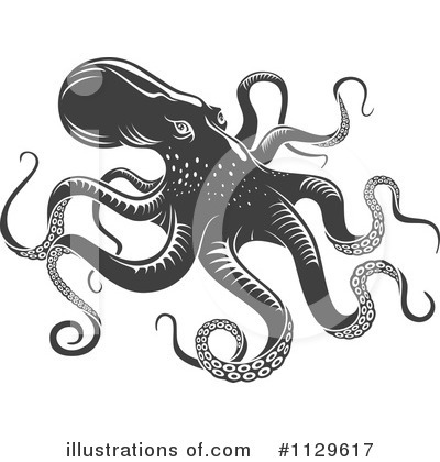 Royalty-Free (RF) Octopus Clipart Illustration by Vector Tradition SM - Stock Sample #1129617