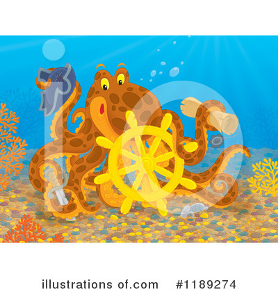 Royalty-Free (RF) Octopus Clipart Illustration by Alex Bannykh - Stock Sample #1189274