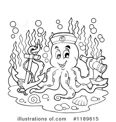 Royalty-Free (RF) Octopus Clipart Illustration by visekart - Stock Sample #1189615