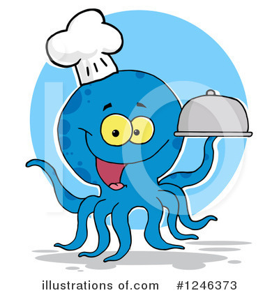 Royalty-Free (RF) Octopus Clipart Illustration by Hit Toon - Stock Sample #1246373