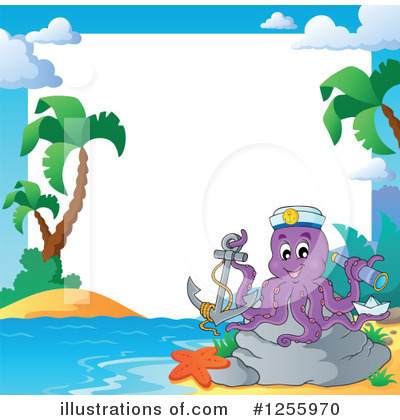 Royalty-Free (RF) Octopus Clipart Illustration by visekart - Stock Sample #1255970