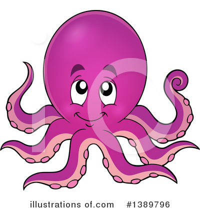 Royalty-Free (RF) Octopus Clipart Illustration by visekart - Stock Sample #1389796