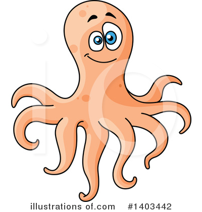Royalty-Free (RF) Octopus Clipart Illustration by Vector Tradition SM - Stock Sample #1403442