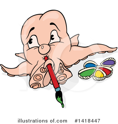 Royalty-Free (RF) Octopus Clipart Illustration by dero - Stock Sample #1418447
