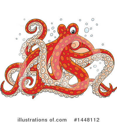 Royalty-Free (RF) Octopus Clipart Illustration by Alex Bannykh - Stock Sample #1448112
