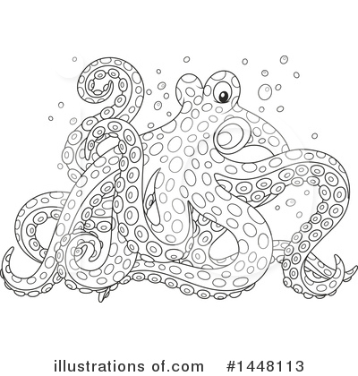 Royalty-Free (RF) Octopus Clipart Illustration by Alex Bannykh - Stock Sample #1448113