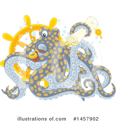 Royalty-Free (RF) Octopus Clipart Illustration by Alex Bannykh - Stock Sample #1457902