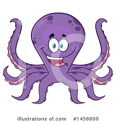 Royalty-Free (RF) Octopus Clipart Illustration by Hit Toon - Stock Sample #1458800