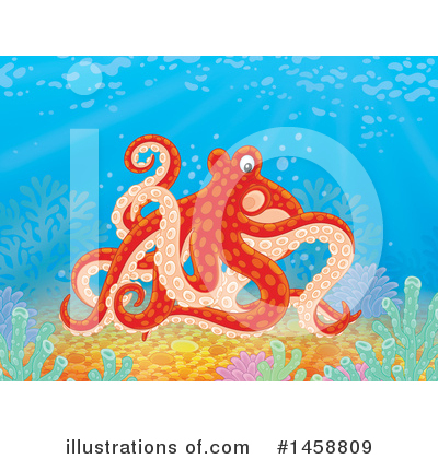 Royalty-Free (RF) Octopus Clipart Illustration by Alex Bannykh - Stock Sample #1458809