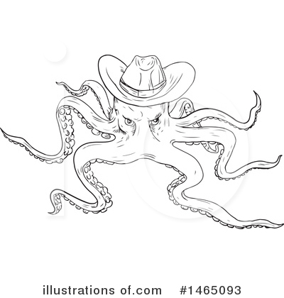 Royalty-Free (RF) Octopus Clipart Illustration by patrimonio - Stock Sample #1465093