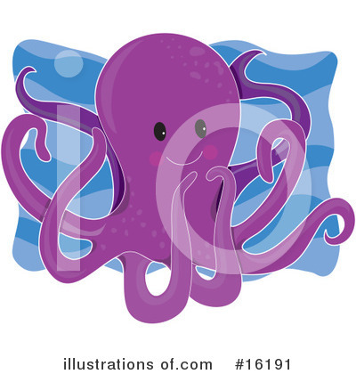 Royalty-Free (RF) Octopus Clipart Illustration by Maria Bell - Stock Sample #16191