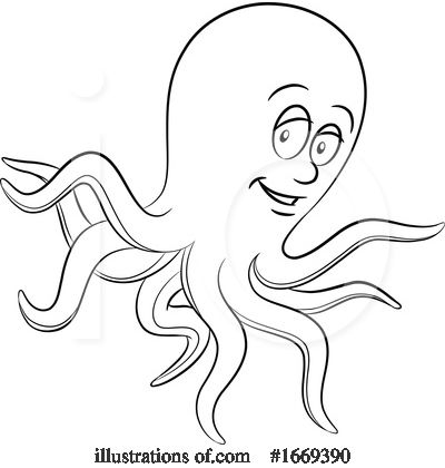 Royalty-Free (RF) Octopus Clipart Illustration by cidepix - Stock Sample #1669390