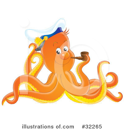 Royalty-Free (RF) Octopus Clipart Illustration by Alex Bannykh - Stock Sample #32265