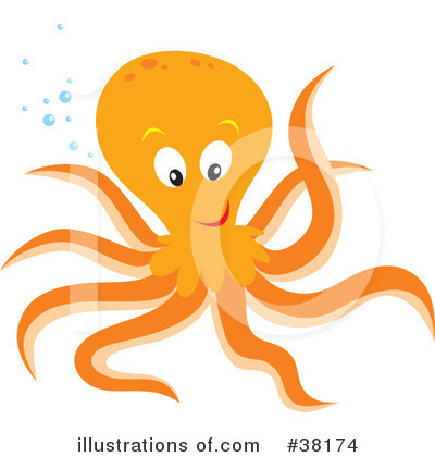 Royalty-Free (RF) Octopus Clipart Illustration by Alex Bannykh - Stock Sample #38174