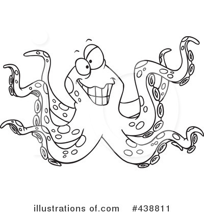 Royalty-Free (RF) Octopus Clipart Illustration by toonaday - Stock Sample #438811