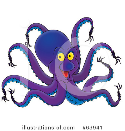 Royalty-Free (RF) Octopus Clipart Illustration by Alex Bannykh - Stock Sample #63941