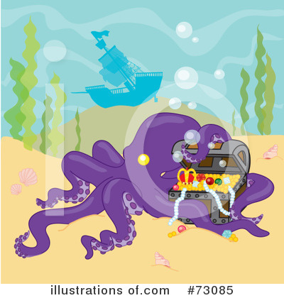 Royalty-Free (RF) Octopus Clipart Illustration by Rosie Piter - Stock Sample #73085