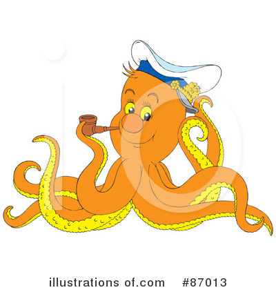 Royalty-Free (RF) Octopus Clipart Illustration by Alex Bannykh - Stock Sample #87013