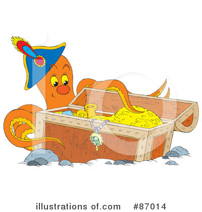 Royalty-Free (RF) Octopus Clipart Illustration by Alex Bannykh - Stock Sample #87014